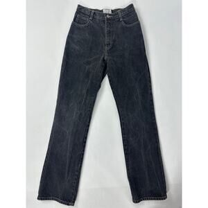 Vintage 90s Carolina Blues Size 2 26x34 Black Acid Wash Straight Leg Loose